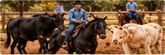 Western cutting and cow work